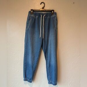 Blue Jogger Pants with Drawstring